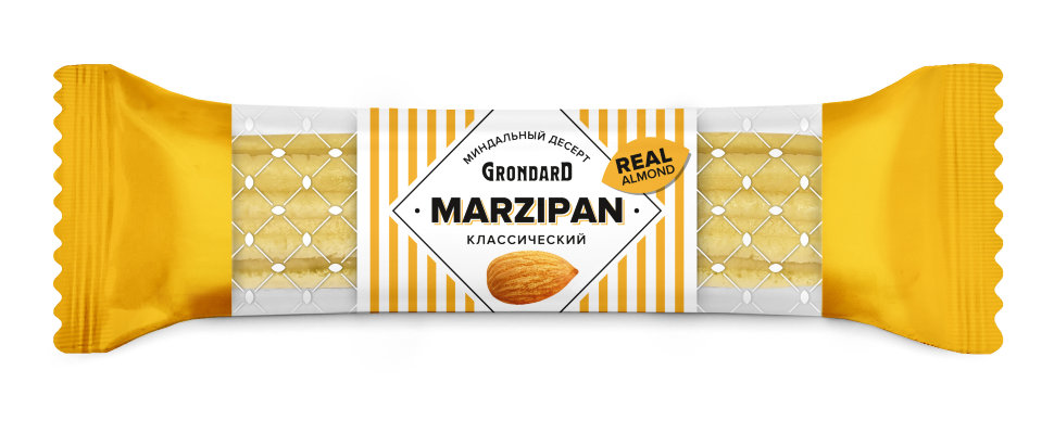  TM Grondard   (10361) Батончики НЕглазированные Марципановые Классика, (28шт по 40г)        в Белорецке