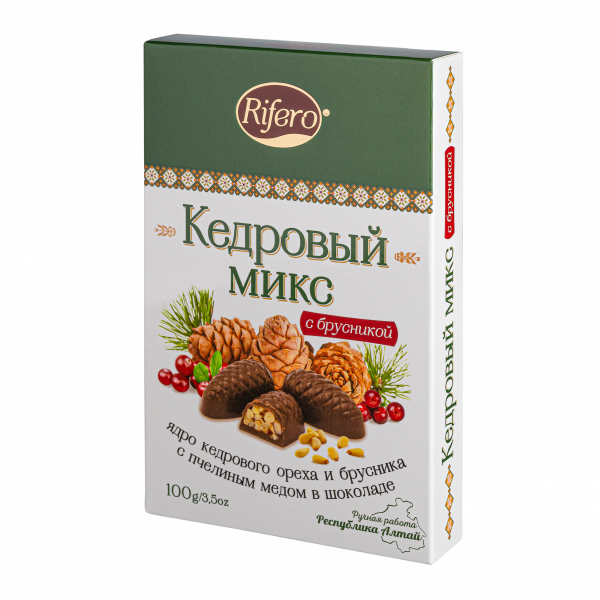№1 Риф и ко Конфеты "Кедровый микс БРУСНИКА" 100г    в Белорецке