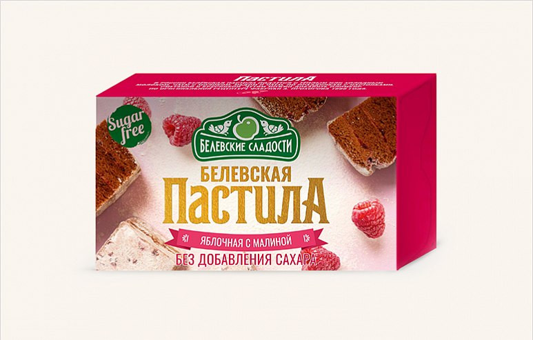  Пастила  200г диетическая с МАЛИНОЙ, НОВЫЙ ФОРМАТ (4*50г)   в Белорецке