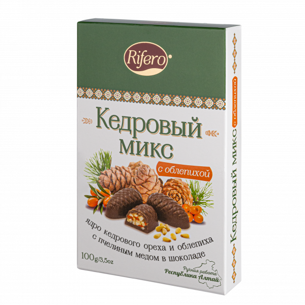 №1 Риф и ко Конфеты "Кедровый микс ОБЛЕПИХА" 100г      в Белорецке