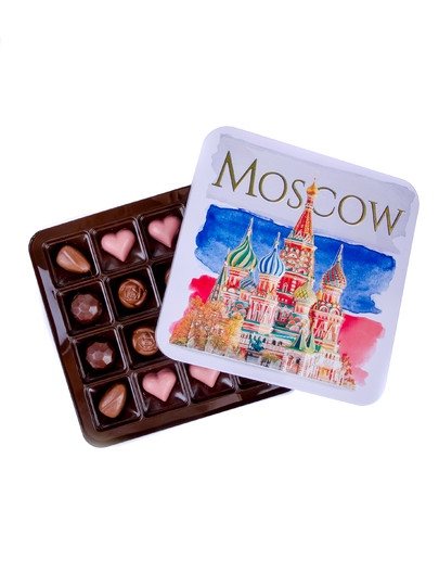 №1 TM LORD Конфеты шоколадны MOSCOW(металлическая коробка)195г) в Белорецке