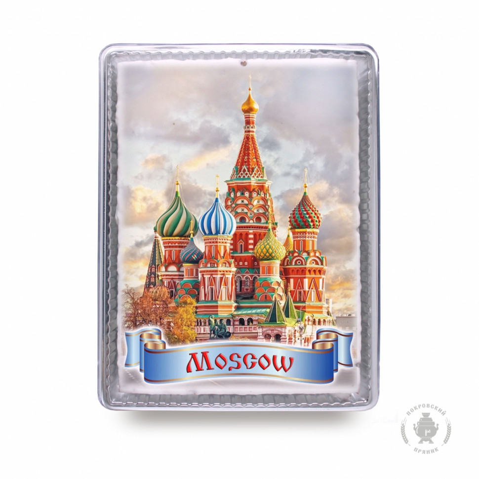  Пряник 600г MOSCOW с фотопечатью (в подарочной пластиковой упаковке)  в Белорецке