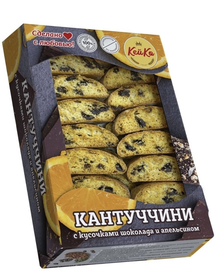  Кей Ко Кантуччини с кусочками шоколада и апельсином, 200г   в Белорецке