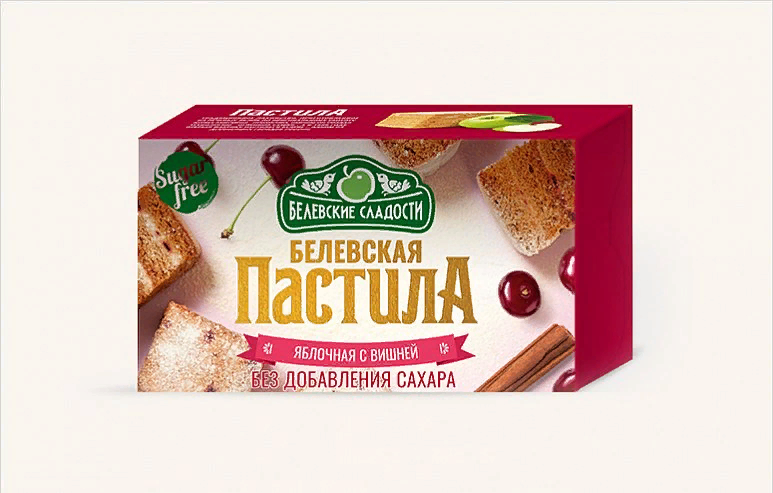  Пастила  200г диетическая С ВИШНЕЙ, НОВЫЙ ФОРМАТ (4 шт по 50гр)    в Белорецке