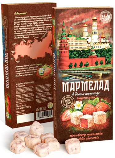  Сладарт Мармелад Клубничный в белом шоколаде, 150г   в Белорецке