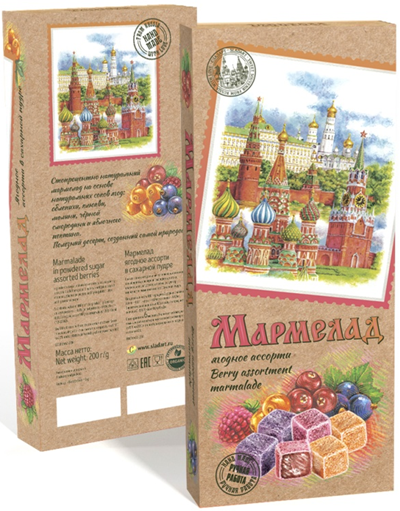  Сладарт Мармелад Ассорти ягодное в сахарной пудре, 200г    в Белорецке